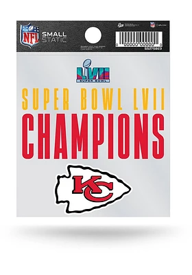 Kansas City Chiefs 2022 SB Champs Small Auto Static Cling Decal - Red