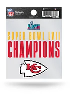 Kansas City Chiefs 2022 SB Champs Small Auto Static Cling Decal - Red