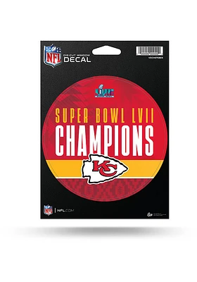 Kansas City Chiefs 2022 SB Champs Die Cut Auto Decal - Red