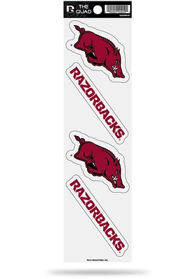 Arkansas Razorbacks Quad Auto Decal - Red