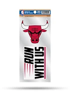 Chicago Bulls Double Up Auto Decal - Red