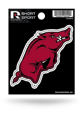 Arkansas Razorbacks Short Sport Auto Decal - Red