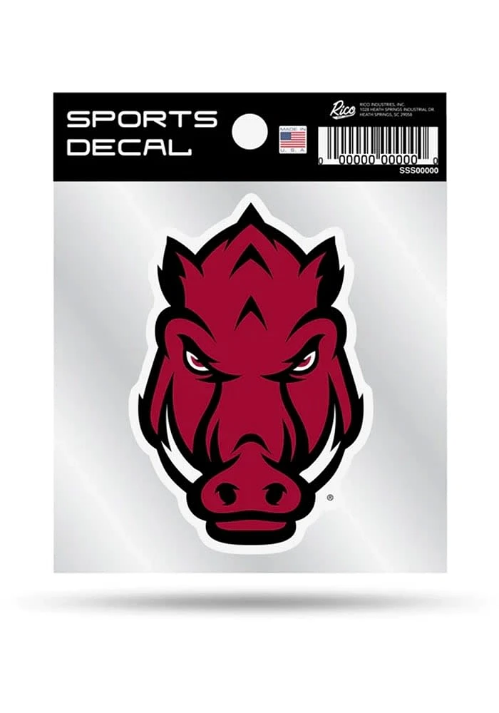 Arkansas Razorbacks Vinyl Die Cut Auto Decal - Red
