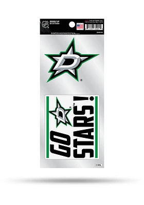 Dallas Stars Double Up Auto Decal - Green