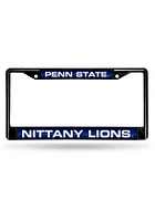 Penn State Nittany Lions Black Chrome License Plate Frame - Blue