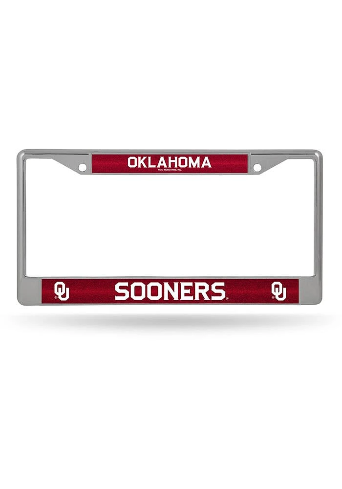 Oklahoma Sooners Bling Chrome License Frame