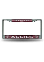 Texas A&M Aggies Bling Chrome License Plate Frame - Maroon