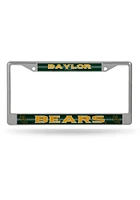 Baylor Bears Bling Chrome License Plate Frame - Green