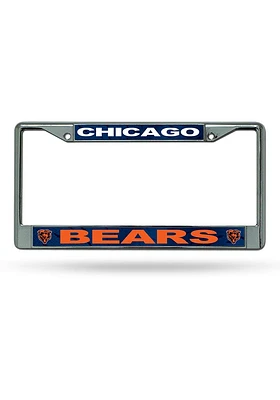 Chicago Bears Chrome License Plate Frame - Navy Blue