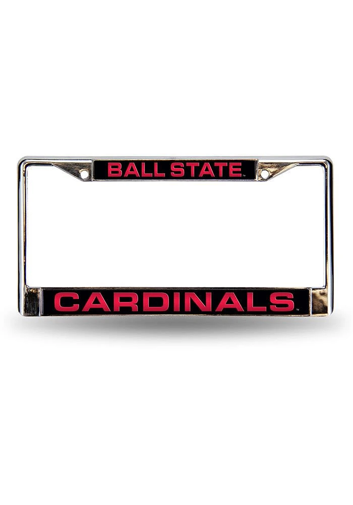 Ball State Cardinals Chrome License Plate Frame - Cardinal