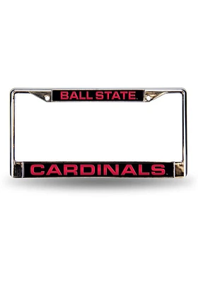 Ball State Cardinals Chrome License Plate Frame - Cardinal