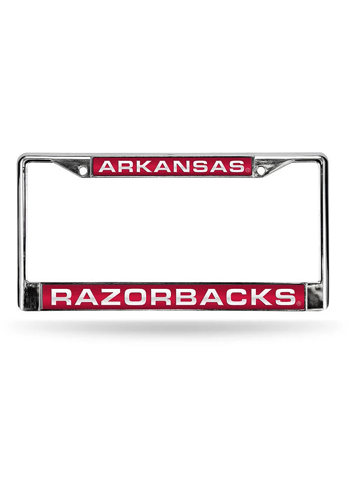 Arkansas Razorbacks Chrome License Plate Frame - Cardinal