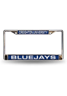 Creighton Bluejays Chrome License Plate Frame - Blue