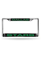 Dallas Stars Chrome License Plate Frame - Green