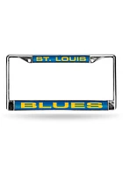 St Louis Blues Chrome License Plate Frame - Blue