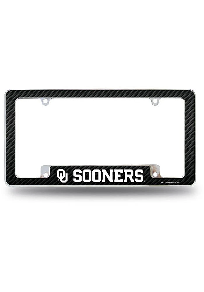 Oklahoma Sooners All Over Chrome License Plate Frame - Crimson