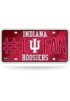 Indiana Hoosiers #1 Fan Metal Car Accessory License Plate