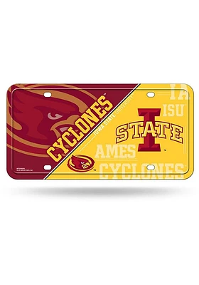 Iowa State Cyclones Cardinal Metal Car Accessory License Plate