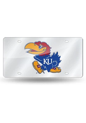Kansas Jayhawks Blue Acrylic Style Car Accessory License Plate