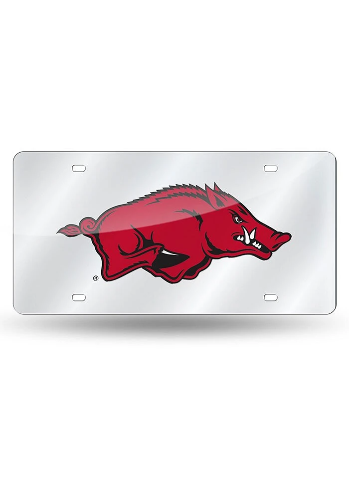 Arkansas Razorbacks Cardinal Acrylic Car Accessory License Plate