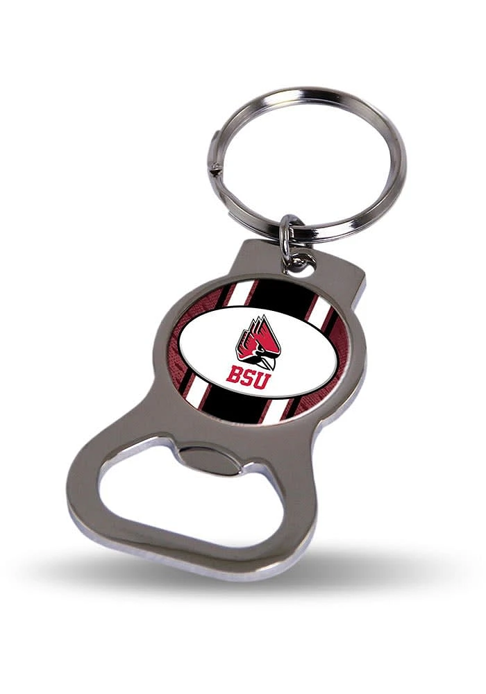 Ball State Cardinals Logo Bottle Opener Keychain