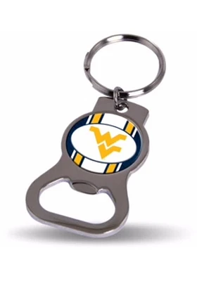 West Virginia Mountaineers Bottle Opener Keychain - Gold