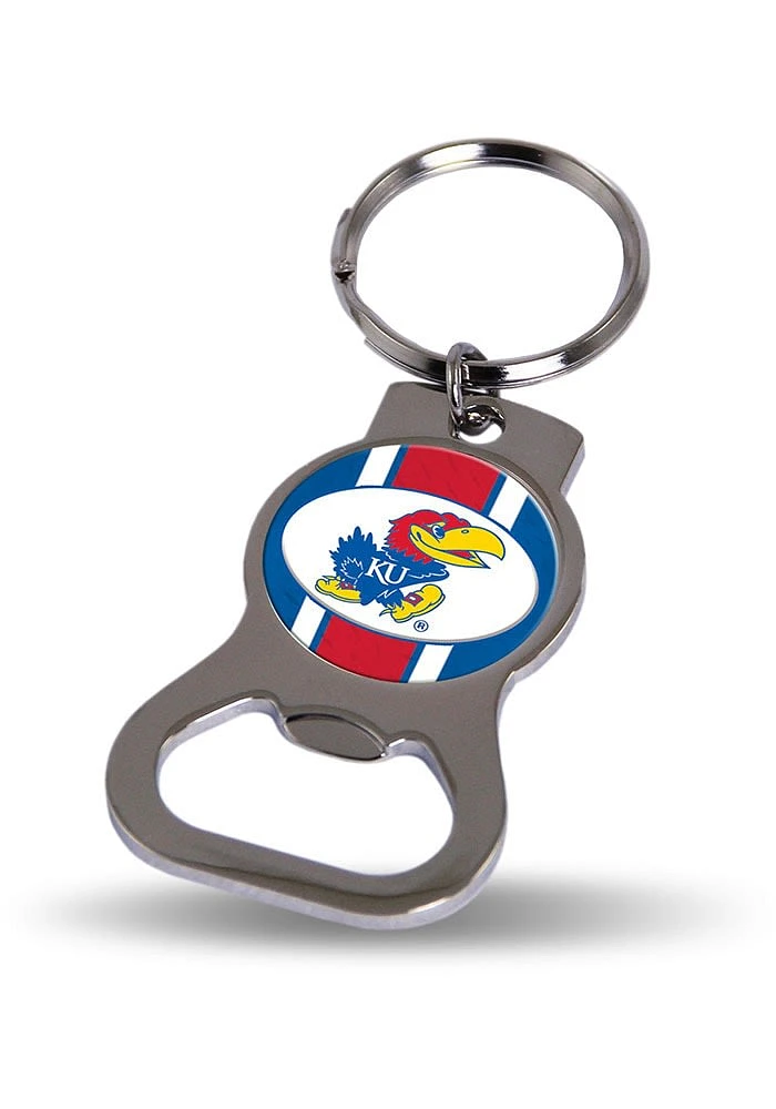 Kansas Jayhawks Bottle Opener Style Keychain - Blue
