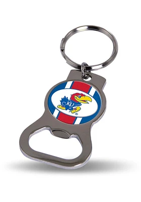 Kansas Jayhawks Bottle Opener Style Keychain - Blue