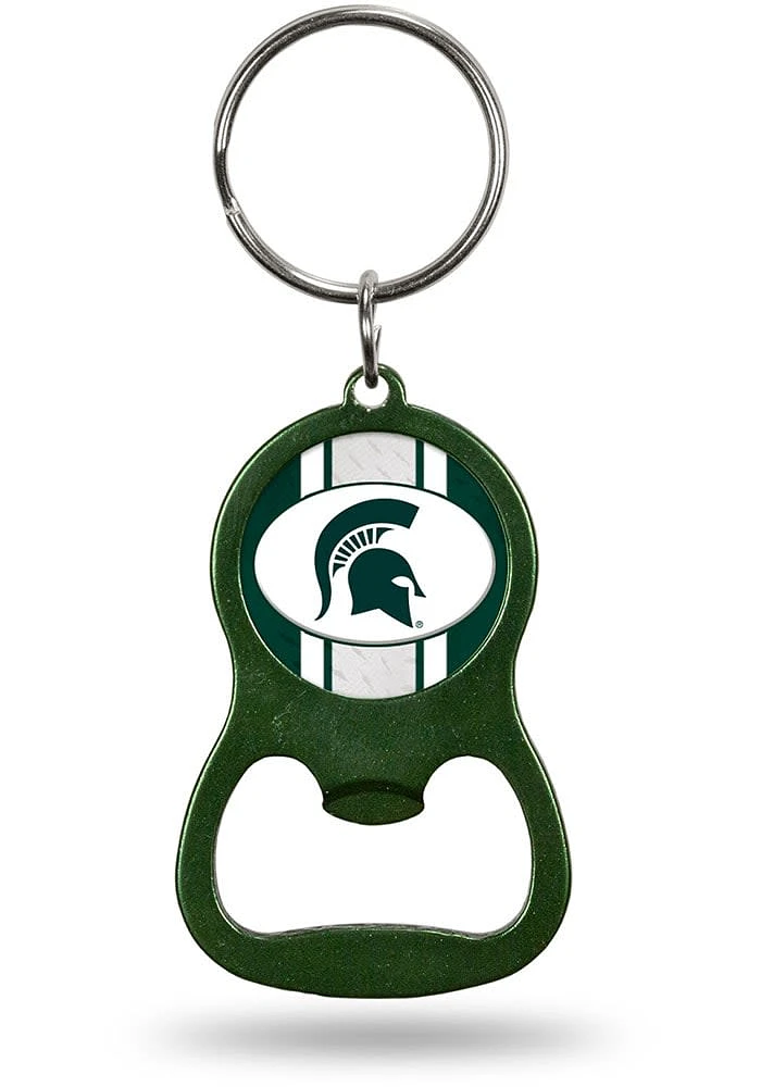 Michigan State Spartans Colored Bottle Opener Keychain - Green
