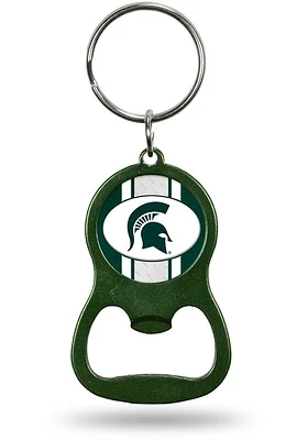 Michigan State Spartans Colored Bottle Opener Keychain - Green
