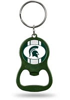 Michigan State Spartans Colored Bottle Opener Keychain - Green