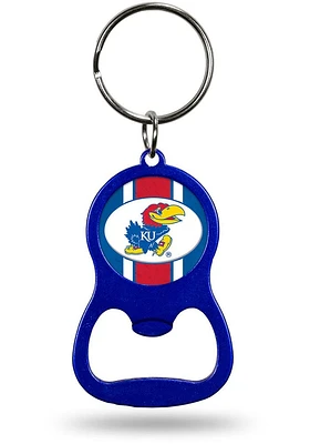 Kansas Jayhawks Colored Bottle Opener Keychain - Blue