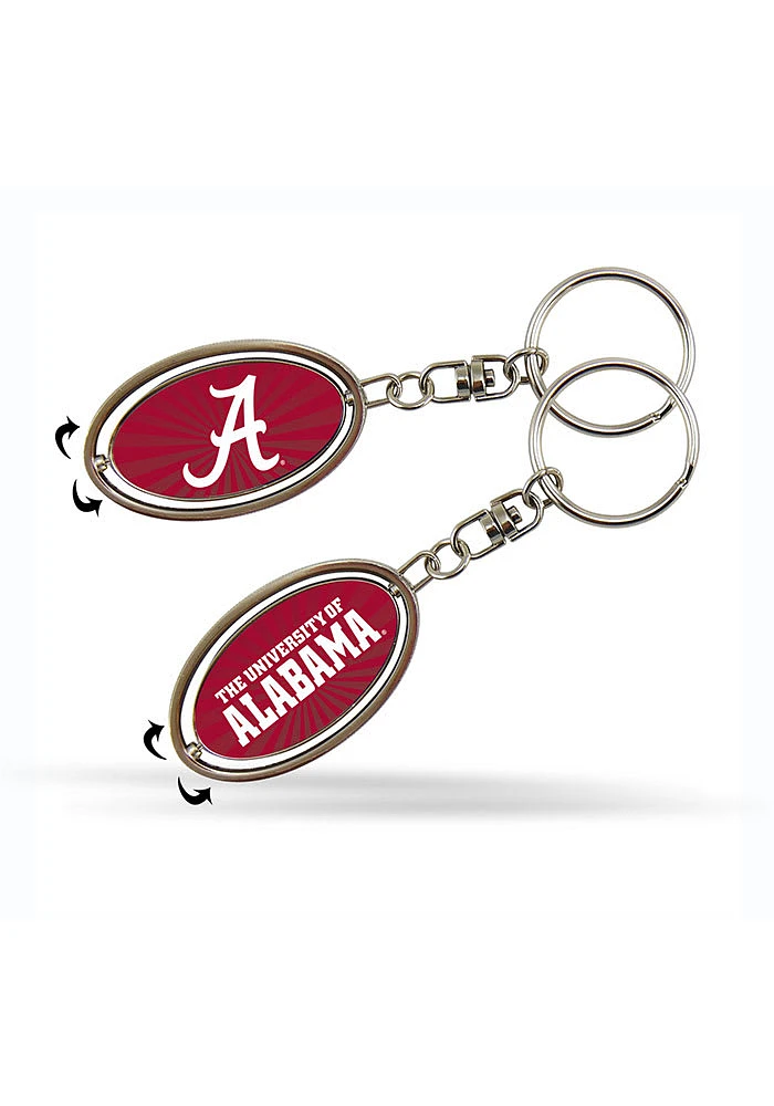 Alabama Crimson Tide Spinner Keychain - Crimson