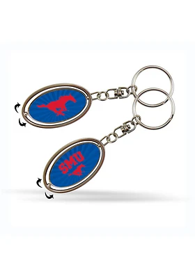 SMU Mustangs Spinner Keychain - Red