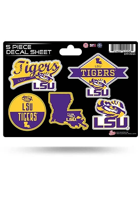 LSU Tigers 5pc Auto Decal - Purple