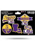 LSU Tigers 5pc Auto Decal - Purple