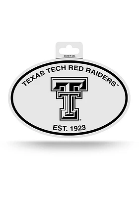Texas Tech Red Raiders Oval Auto Decal - Red
