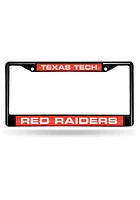 Texas Tech Red Raiders Black Laser License Plate Frame - Red
