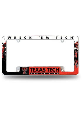 Texas Tech Red Raiders All Over License Plate Frame - Red