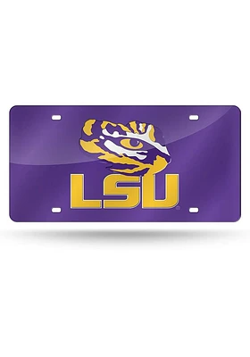 LSU Tigers Purple Laser Cut Car Accessory License Plate