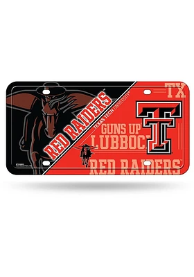 Texas Tech Red Raiders Metal Car Accessory License Plate