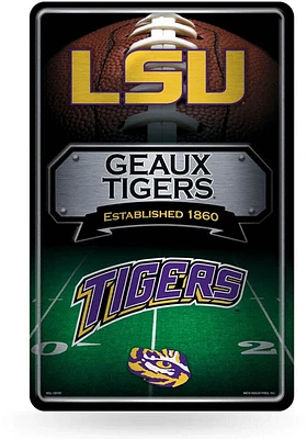 LSU Tigers Large Metal Sign