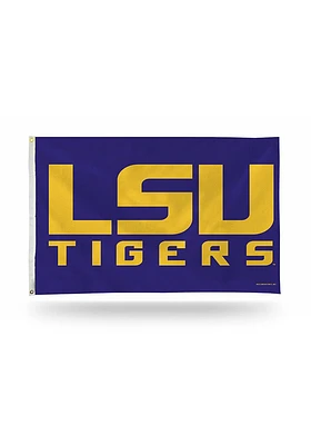 LSU Tigers 3x5 Design Silk Screen Grommet Flag - Purple