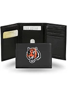 Cincinnati Bengals Embroidered Leather Mens Trifold Wallet