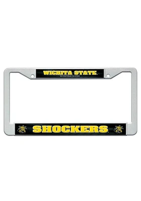 Wichita State Shockers White Plastic License Frame