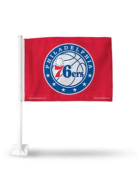 Philadelphia 76ers 11x14 Red Nylon Car Flag - Red