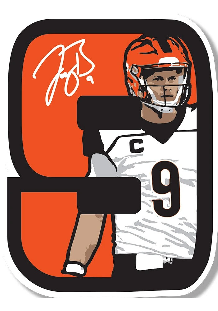 Cincinnati Bengals 3" Joe Burrow Design Stickers