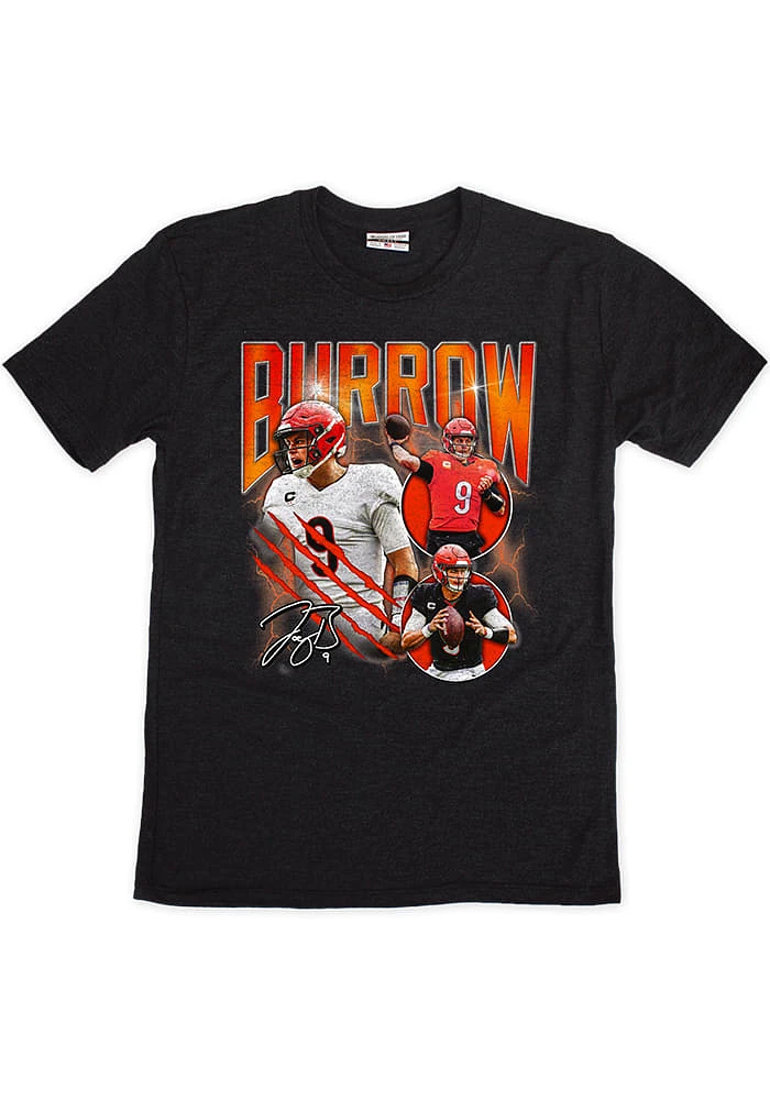 Joe Burrow Cincinnati Bengals Black Tiger Scratch Short Sleeve Fashion Player T Shirt