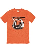 Joe Burrow Cincinnati Bengals Orange Skyline Short Sleeve Fashion Player T Shirt