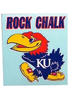Kansas Jayhawks 4x5 Jayhawk logo Auto Decal - Blue